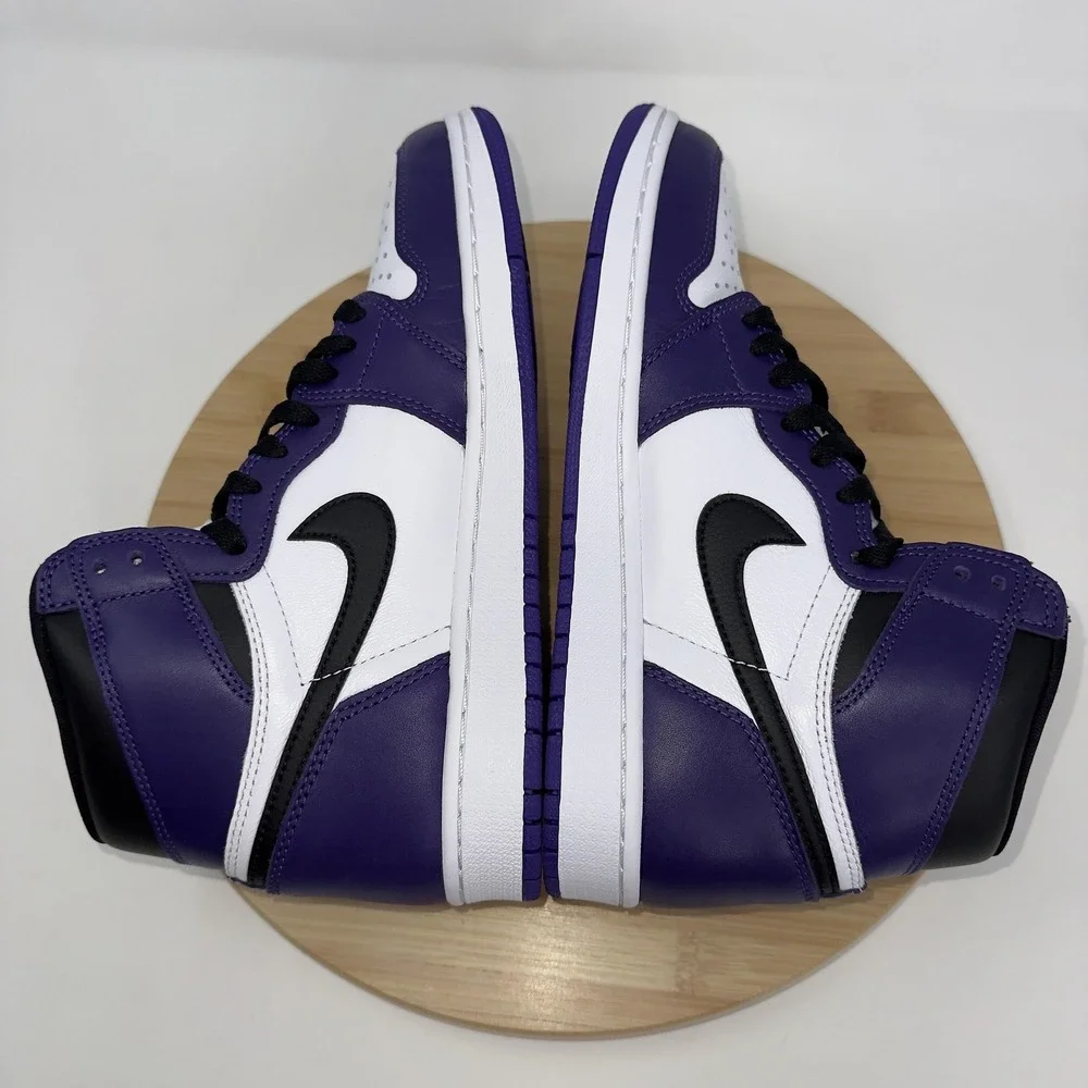 Nike Air Jordan 1 Retro High OG Court Purple 2.0 Shoes Mens Size 8.5 555088-500 - Picture 8 of 13